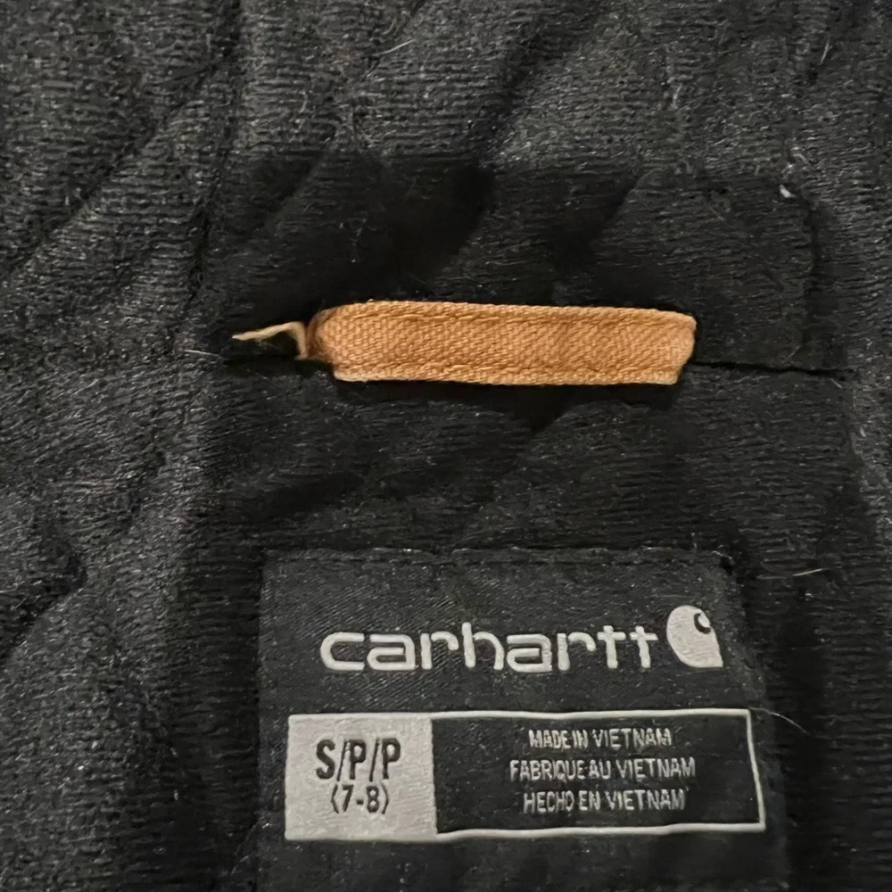 Carhartt Tan Hooded Jacket Kids Size 7/8 - Picture 3 of 5